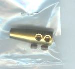 Connecting ferrule 1/4" to 1/4" squared (Brass)